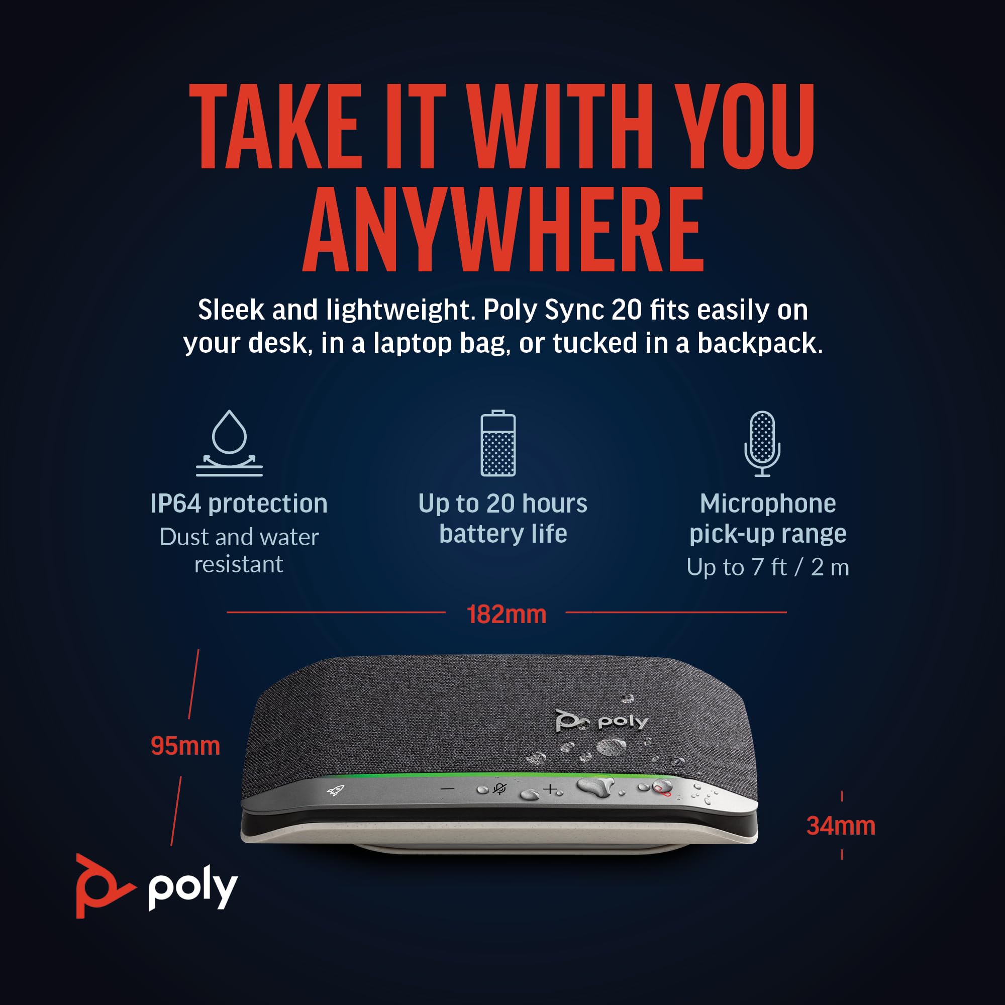 Amazon.com: Poly Sync 20 USB-C Personal Portable Smart